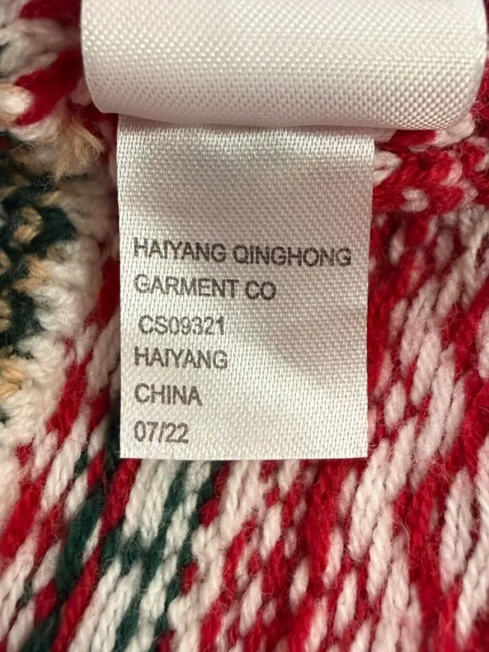 Tahari Baby Girls 24M Christmas Sweater Dress Fair Isle Red Holiday